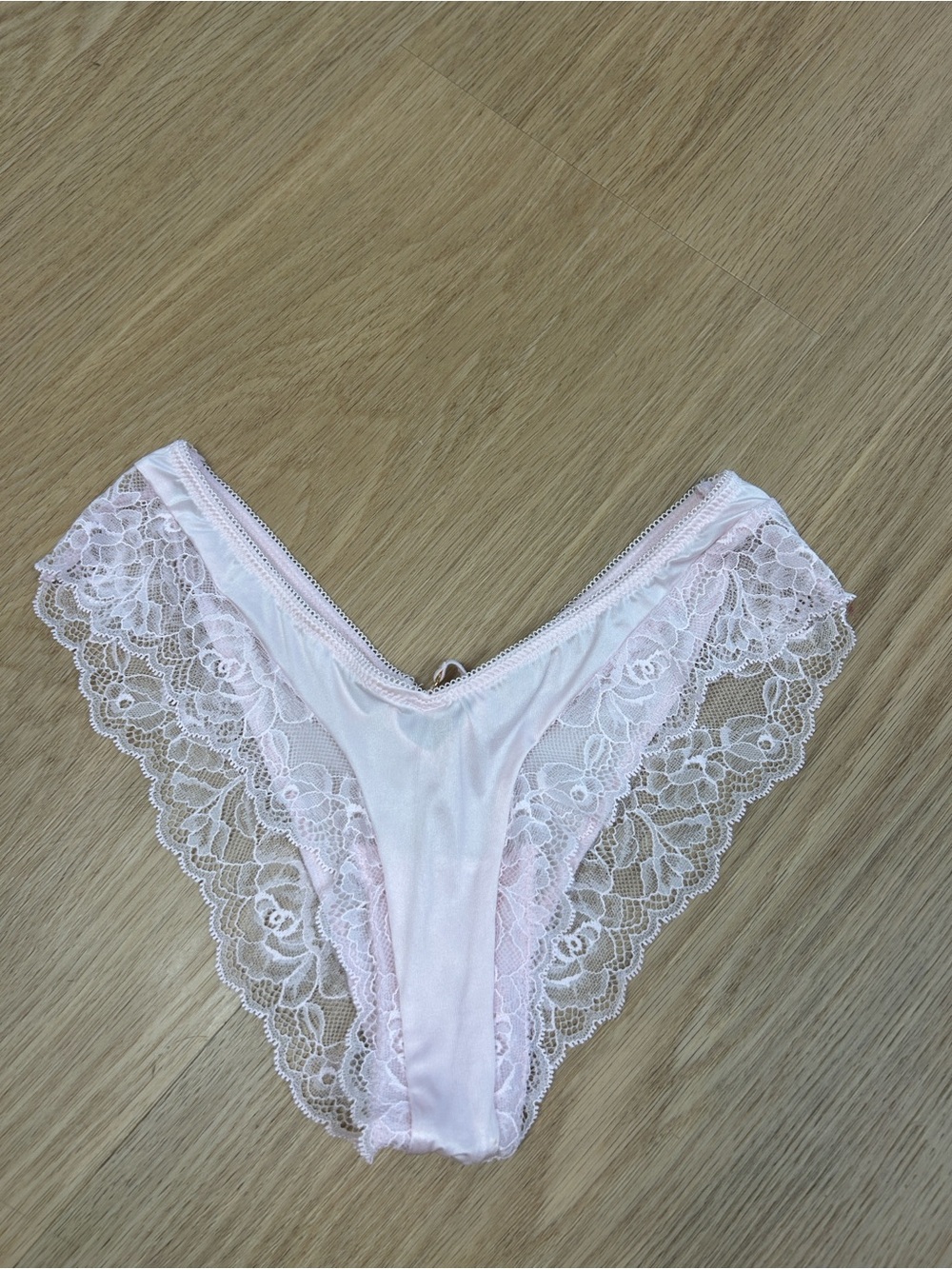 Victoria’s Secret Lace Trim Satin Panty